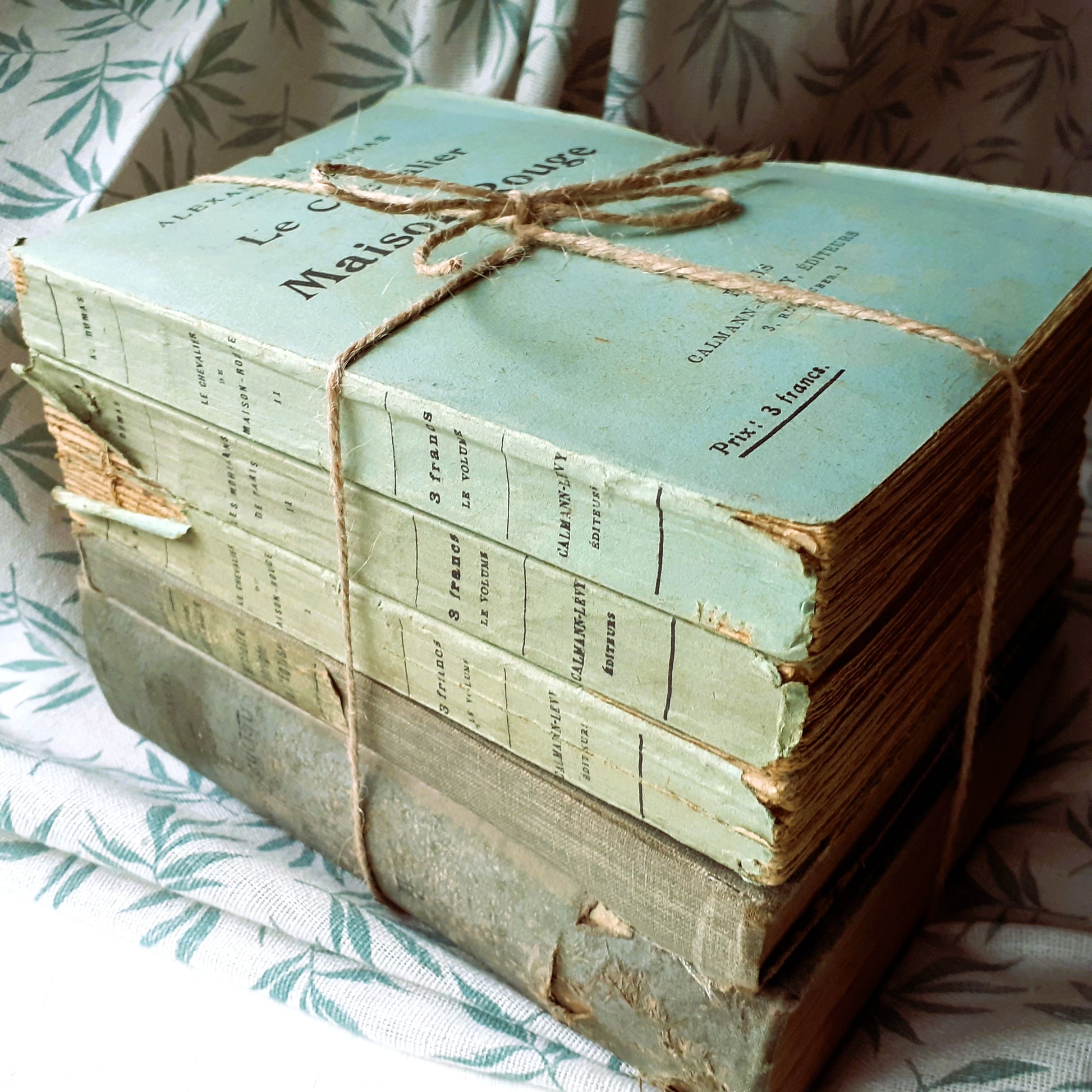 Antique, Duck Egg Blue, French Book Stack from Tiggy & Pip - Just €140! Shop now at Tiggy and Pip