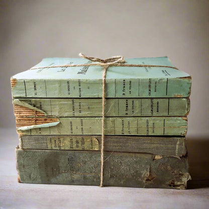 Antique, Duck Egg Blue, French Book Stack from Tiggy & Pip - Just €140! Shop now at Tiggy and Pip