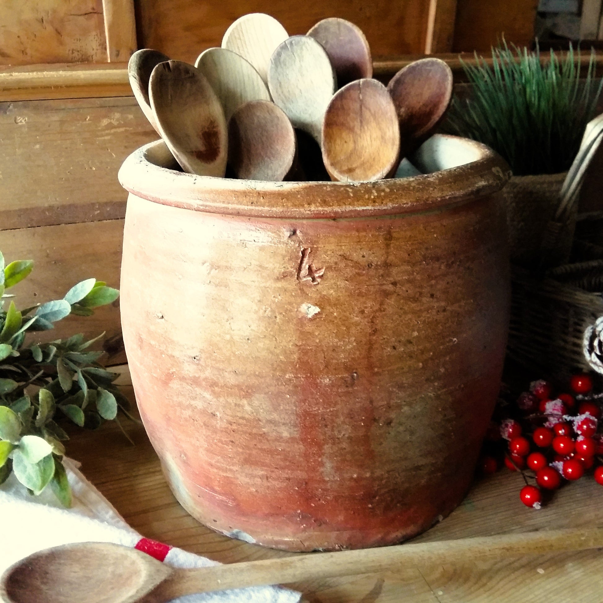 Enormous Antique Stoneware Confit Pot from Tiggy & Pip - Just €169! Shop now at Tiggy and Pip