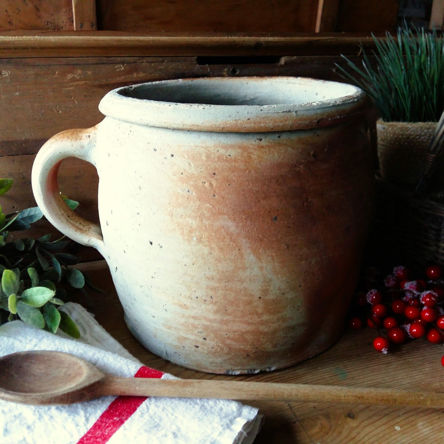 Enormous Antique Stoneware Confit Pot from Tiggy & Pip - Just €169! Shop now at Tiggy and Pip