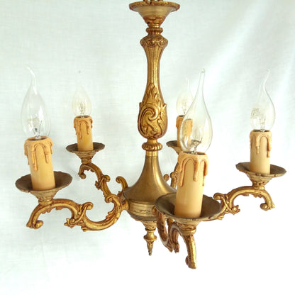 Bronze Ornate 5 Arm Chandelier from Tiggy & Pip - Just €320! Shop now at Tiggy and Pip