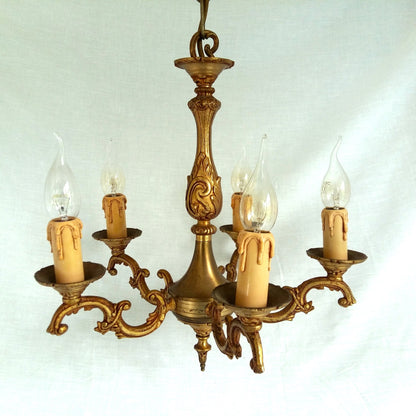 Bronze Ornate 5 Arm Chandelier from Tiggy & Pip - Just €320! Shop now at Tiggy and Pip