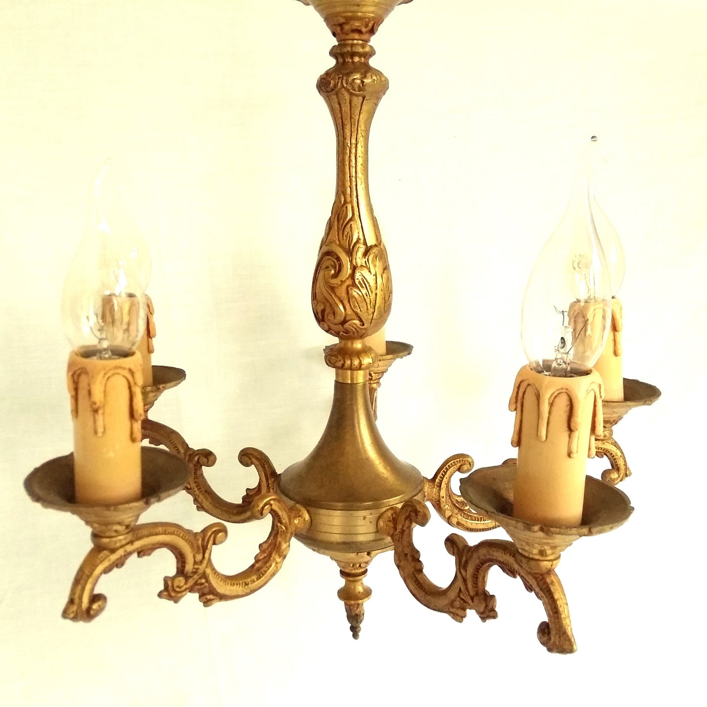 Bronze Ornate 5 Arm Chandelier from Tiggy & Pip - Just €320! Shop now at Tiggy and Pip