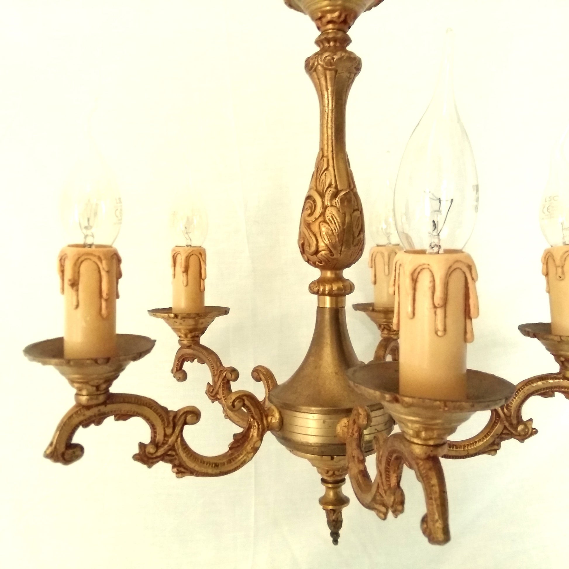 Bronze Ornate 5 Arm Chandelier from Tiggy & Pip - Just €320! Shop now at Tiggy and Pip