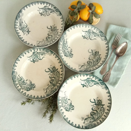 Set of FOUR Antique Ironstone Plates from Tiggy & Pip - Just €112! Shop now at Tiggy and Pip