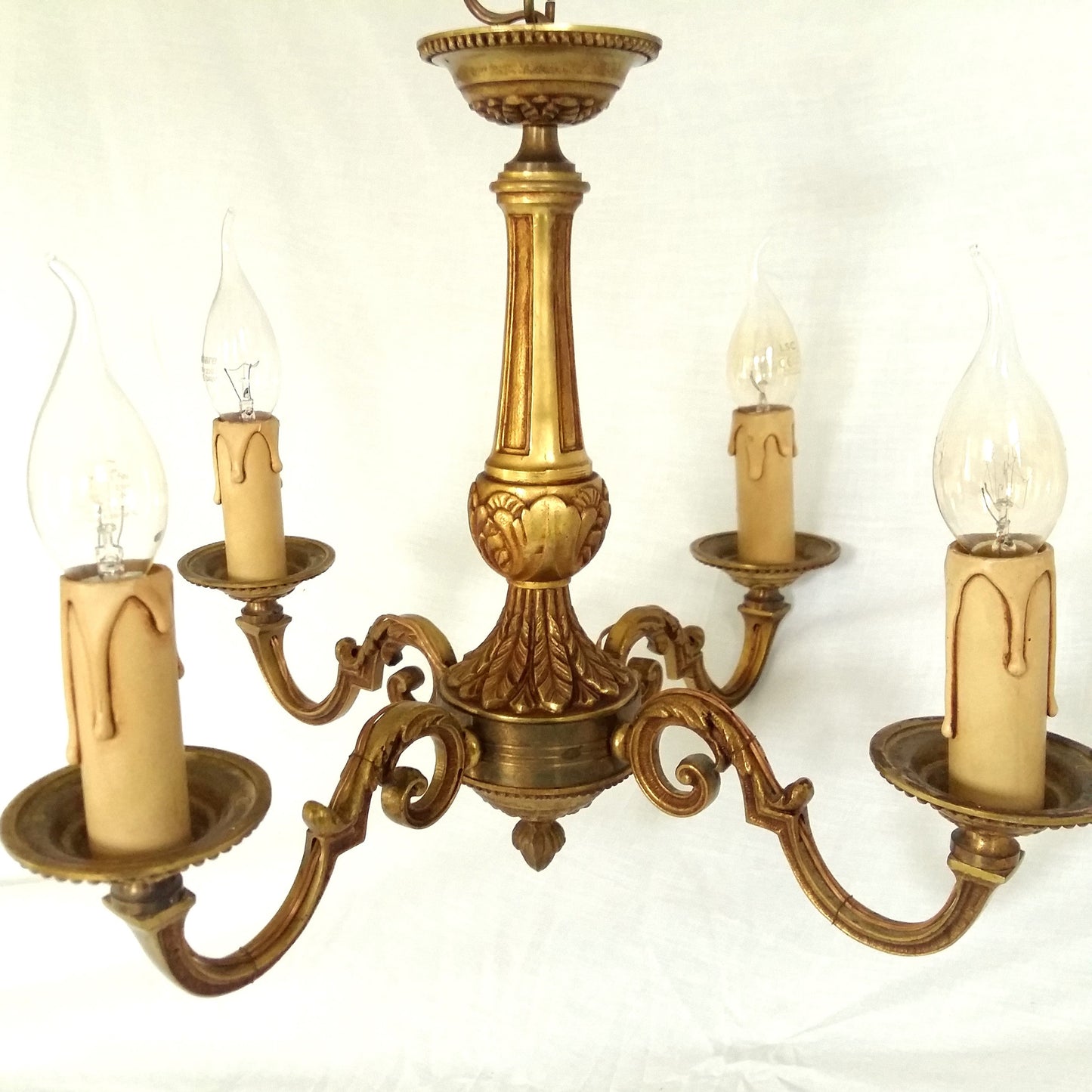 Antique Bronze Ornate 4 Arm Chandelier from Tiggy & Pip - Just €290! Shop now at Tiggy and Pip