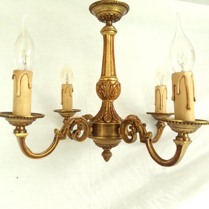 Antique Bronze Ornate 4 Arm Chandelier from Tiggy & Pip - Just €290! Shop now at Tiggy and Pip