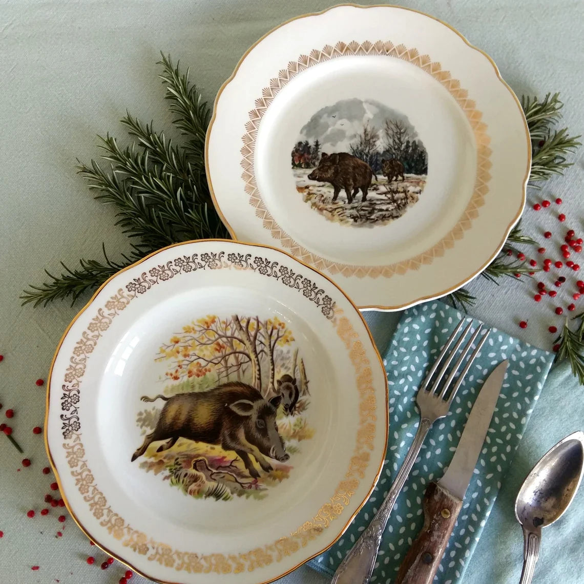 10 Mix & Match Game Hunting Plates from Tiggy & Pip - Just €240! Shop now at Tiggy and Pip