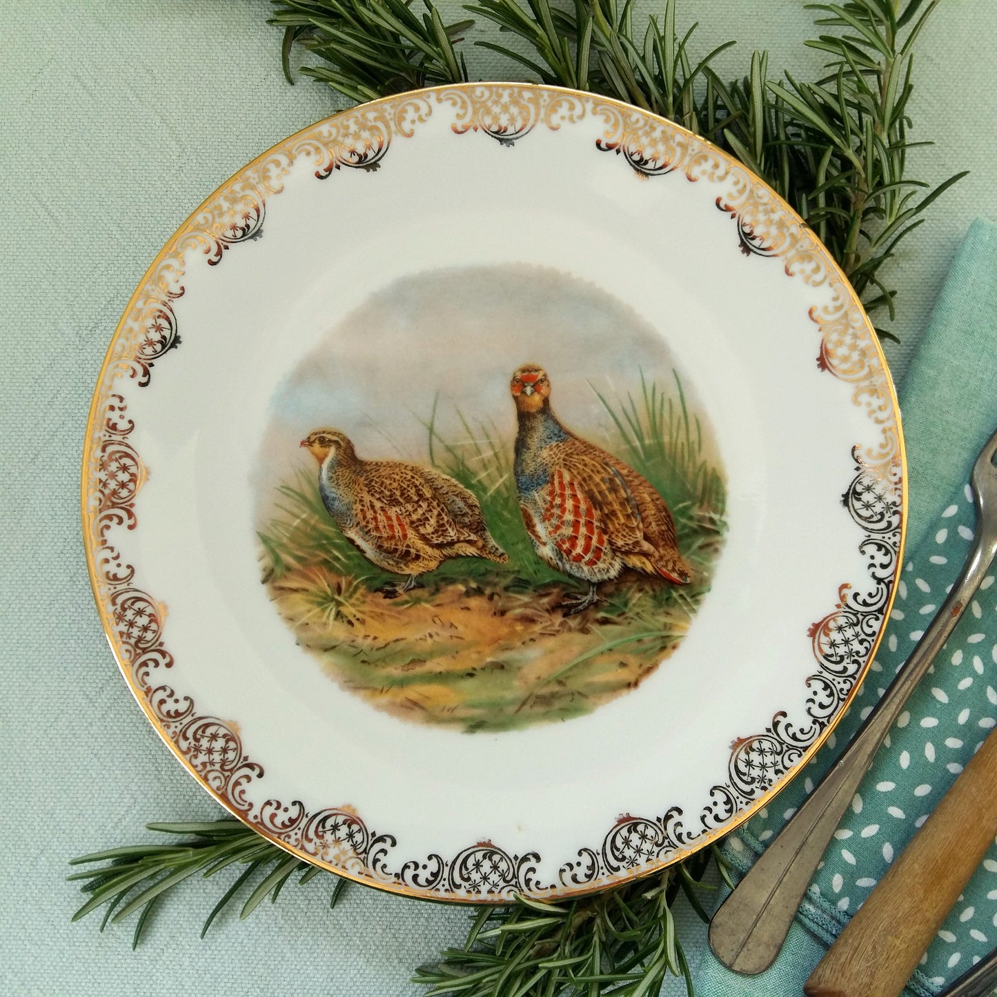 Four Game Bird Plates. Limoges Porcelain from Tiggy & Pip - Just €320! Shop now at Tiggy and Pip