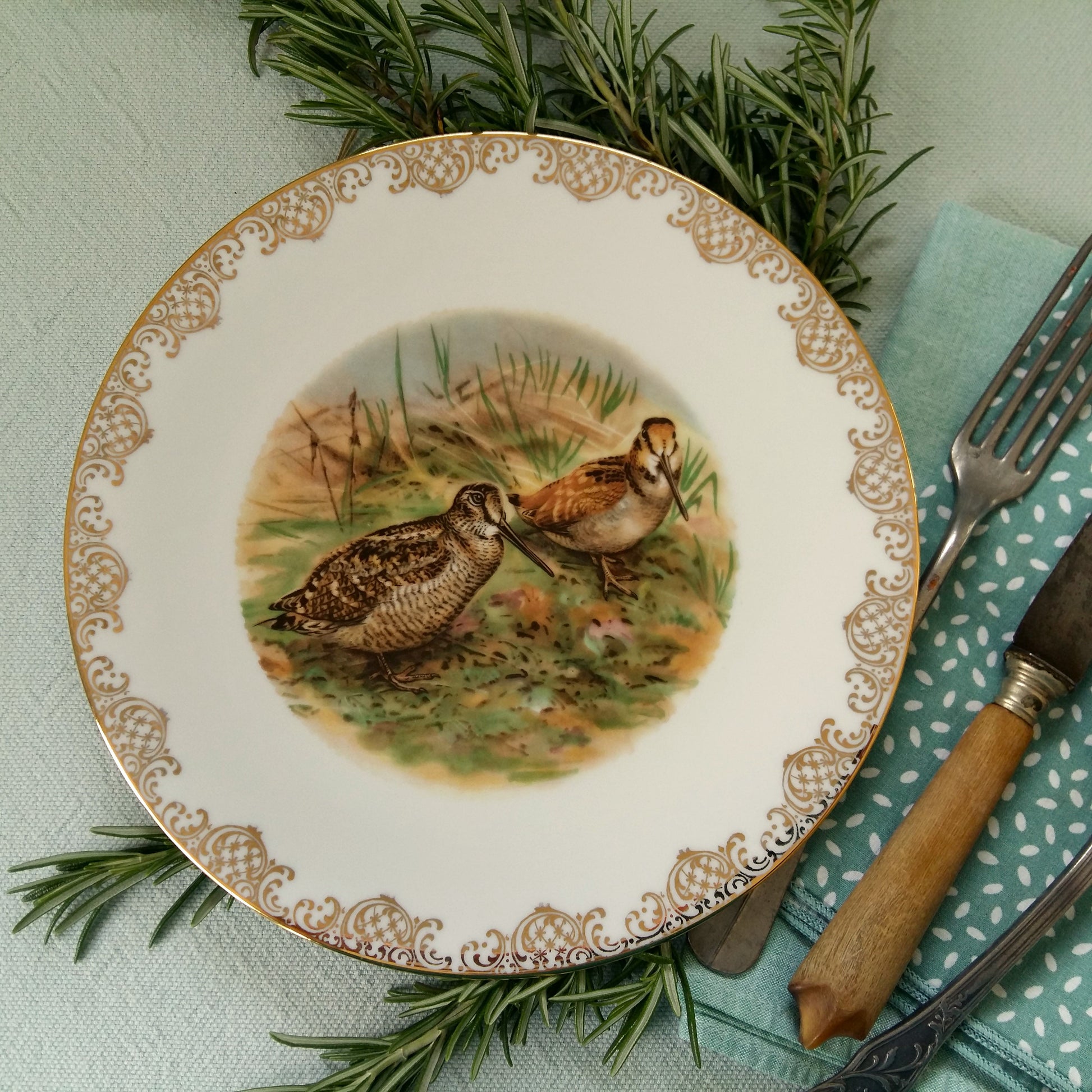 Game Bird Dinnerware Set. Limoges Porcelain from Tiggy & Pip - Just €320! Shop now at Tiggy and Pip