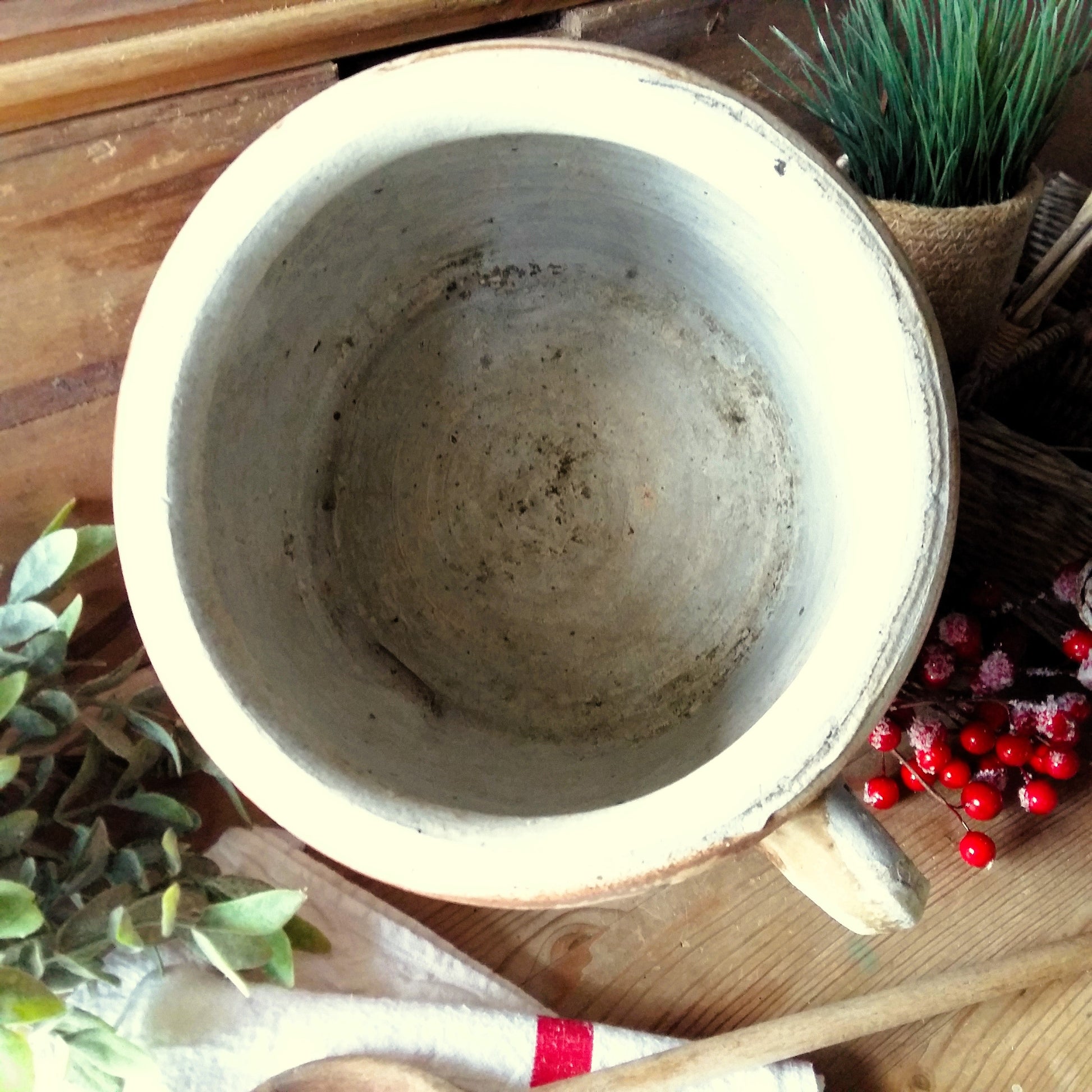 Huge Antique Stoneware Confit Pot. Crock Pot from Tiggy & Pip - Just €169! Shop now at Tiggy and Pip