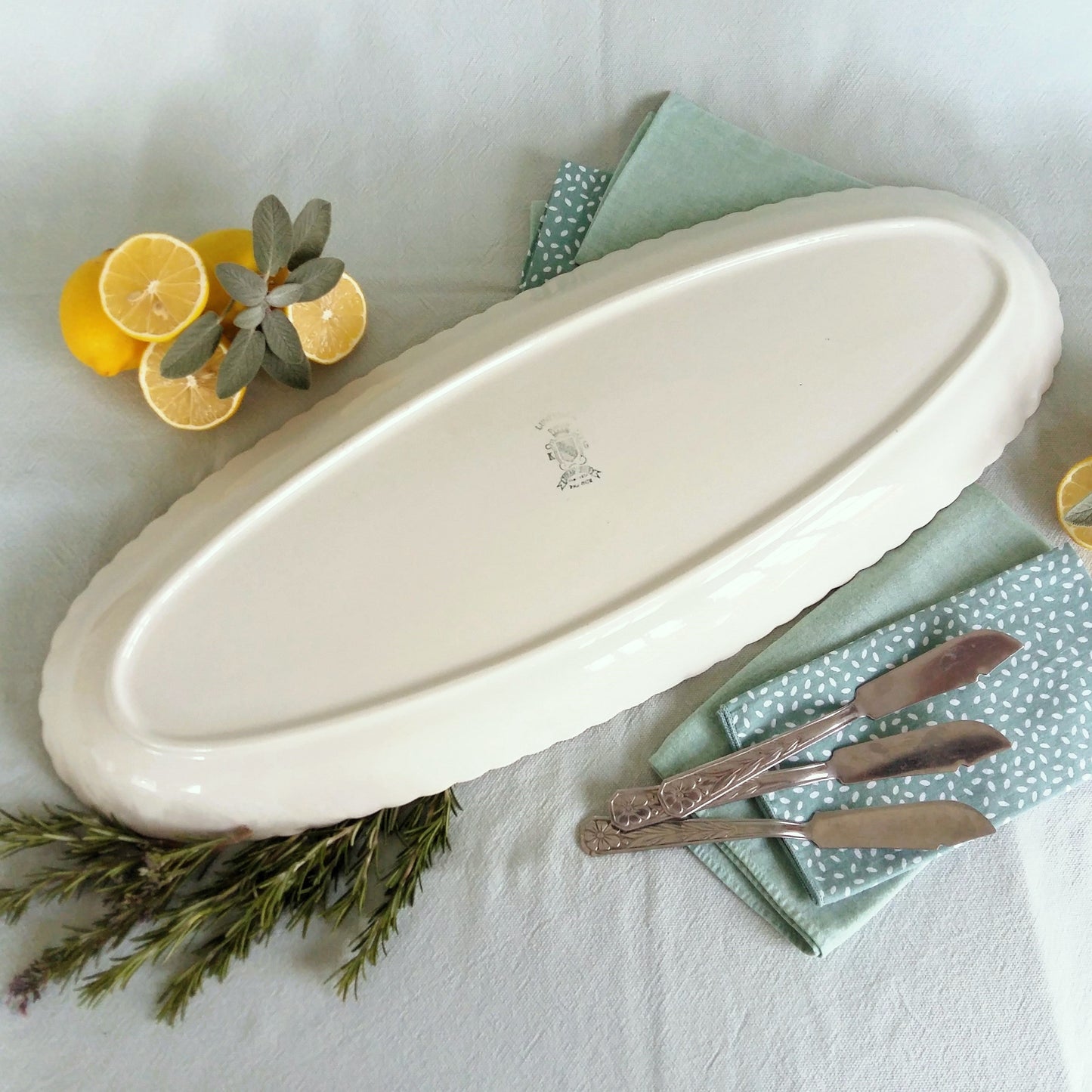 Extra Long 1950s Lunéville Fish Platter from Tiggy & Pip - Just €160! Shop now at Tiggy and Pip