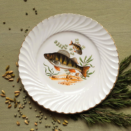 Six antique fish plates by Lunéville, France from Tiggy & Pip - Just €168! Shop now at Tiggy and Pip