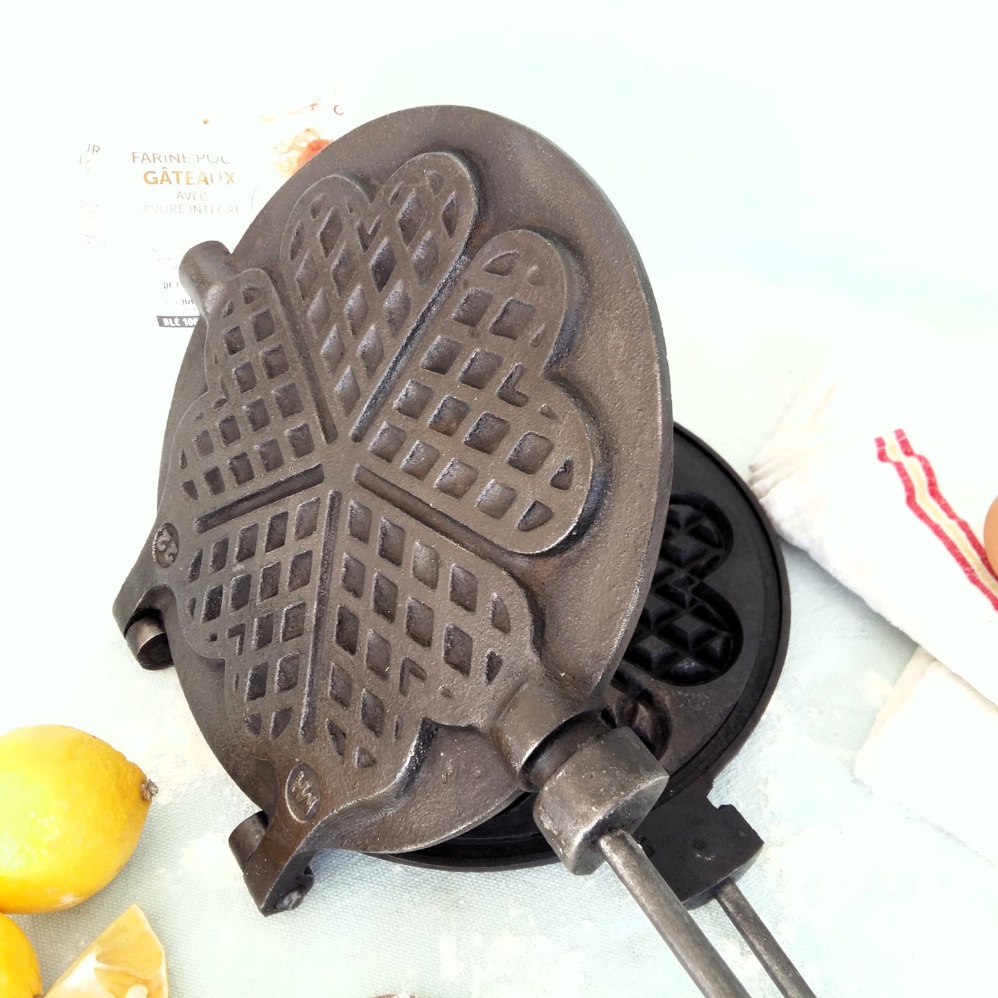 Antique Cast Iron Waffle Maker from Tiggy & Pip - Just €159! Shop now at Tiggy and Pip