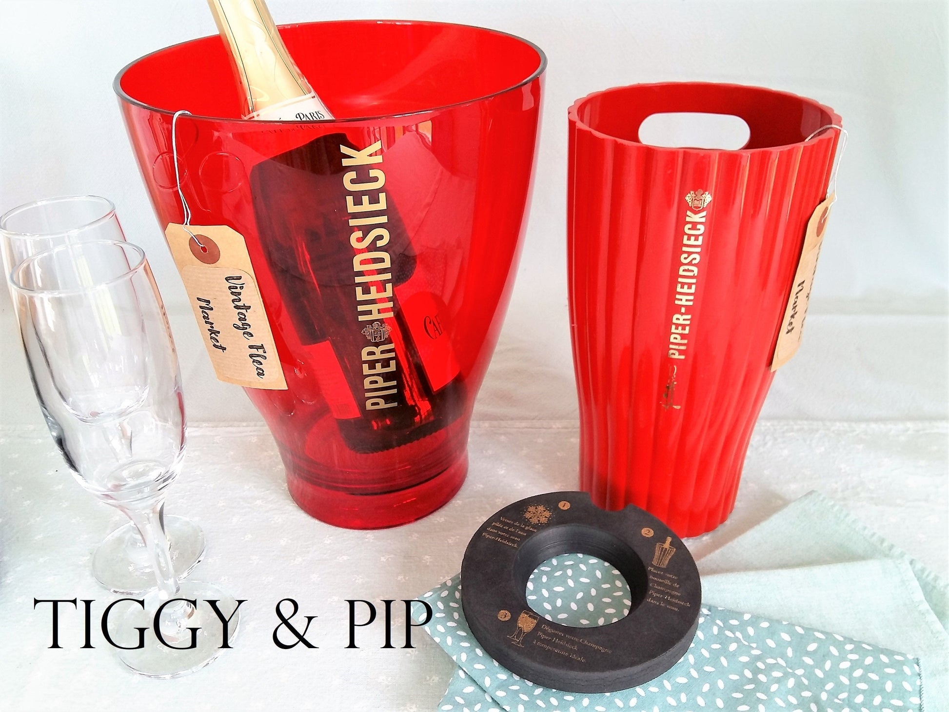 Piper Heidsieck Champagne Ice Buckets. from Tiggy & Pip - Just €75! Shop now at Tiggy and Pip