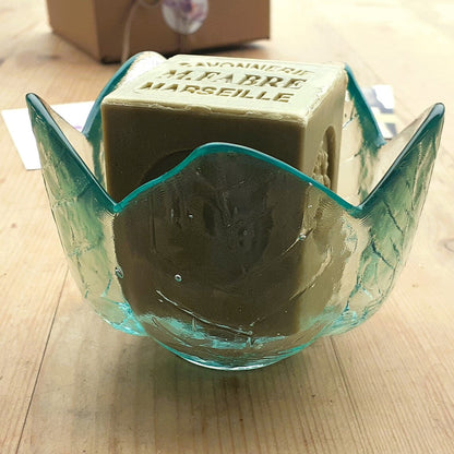 Savon de Marseille Soap in Glass Dish from Tiggy & Pip - Just €46! Shop now at Tiggy and Pip