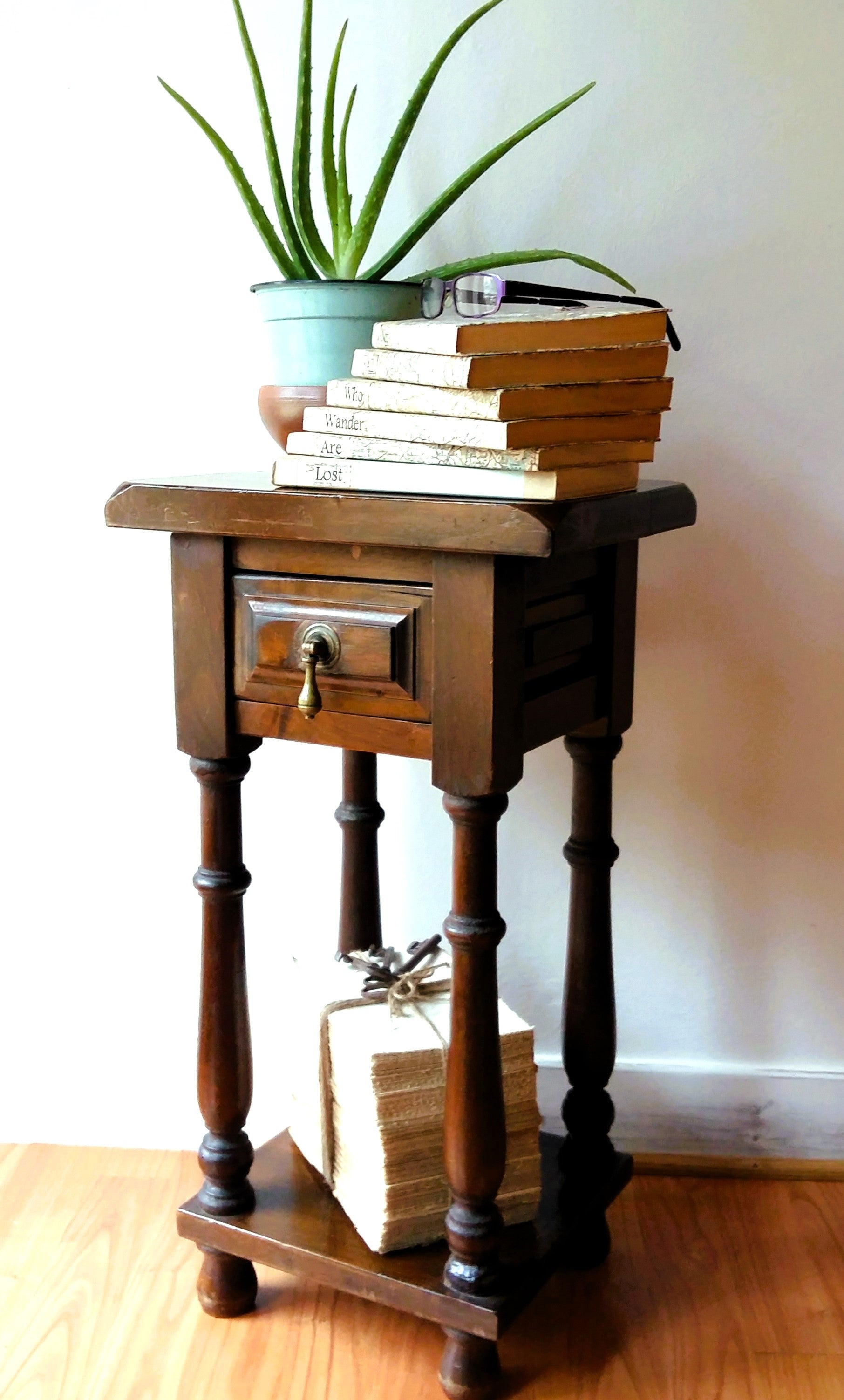 1950s Wooden Plant Stand/Side Table from Tiggy & Pip - Just €220! Shop now at Tiggy and Pip