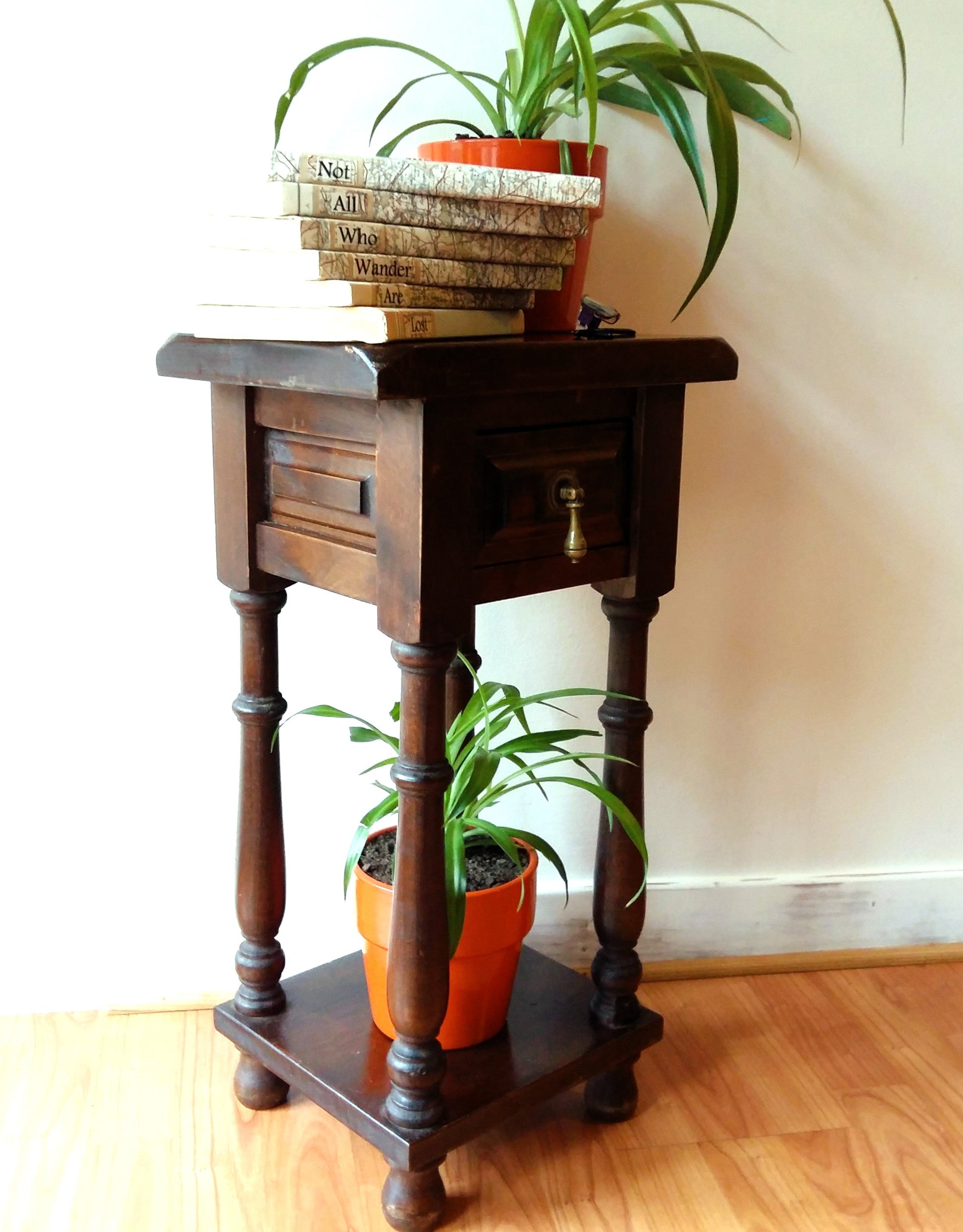 1950s Wooden Plant Stand/Side Table from Tiggy & Pip - Just €220! Shop now at Tiggy and Pip