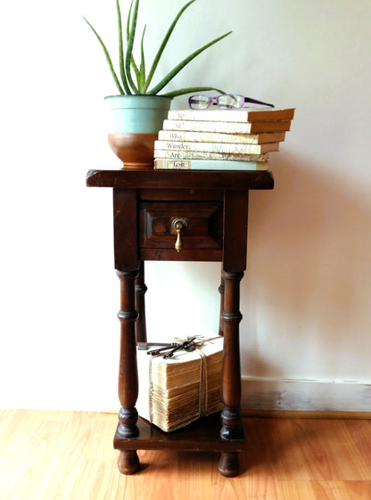 1950s Wooden Plant Stand/Side Table from Tiggy & Pip - Just €220! Shop now at Tiggy and Pip