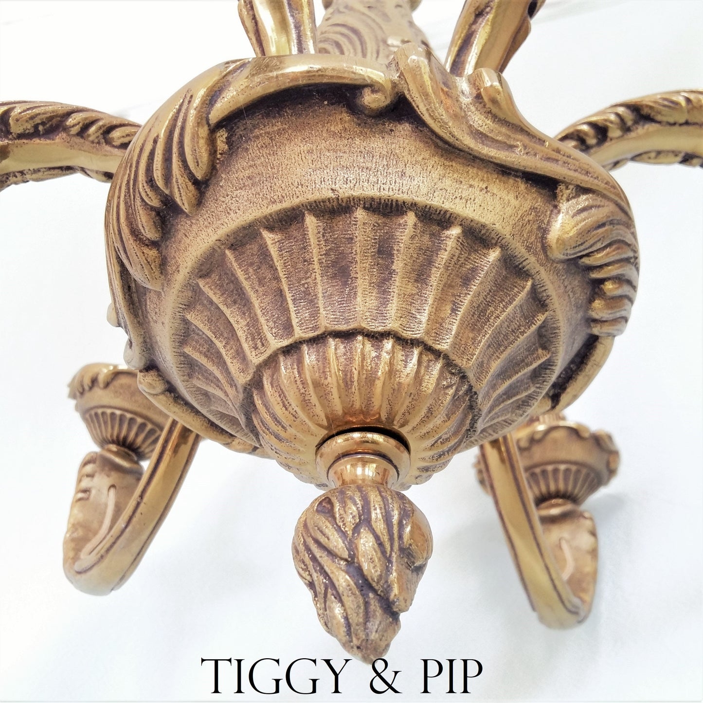 Antique Bronze, 6 Arm, Chandelier from Tiggy & Pip - Just €460! Shop now at Tiggy and Pip