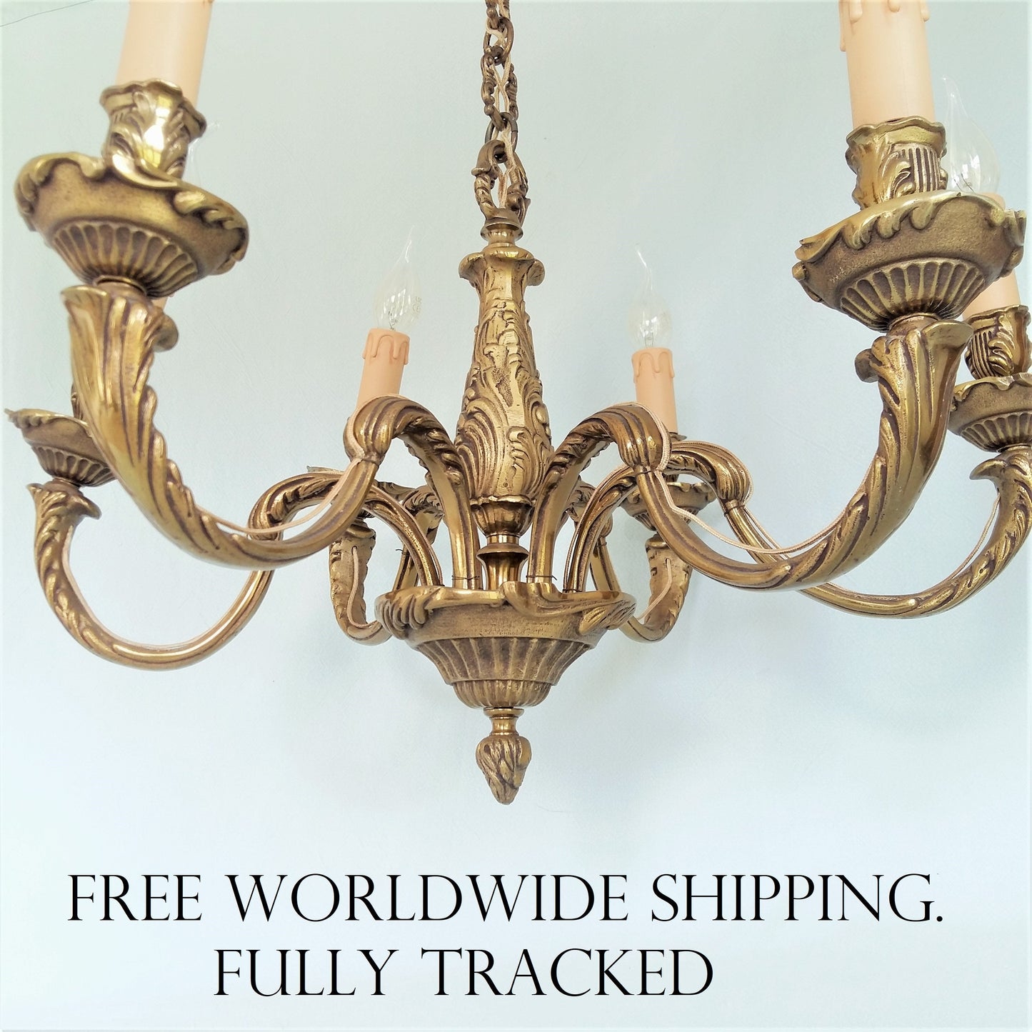 Antique Bronze, 6 Arm, Chandelier from Tiggy & Pip - Just €460! Shop now at Tiggy and Pip