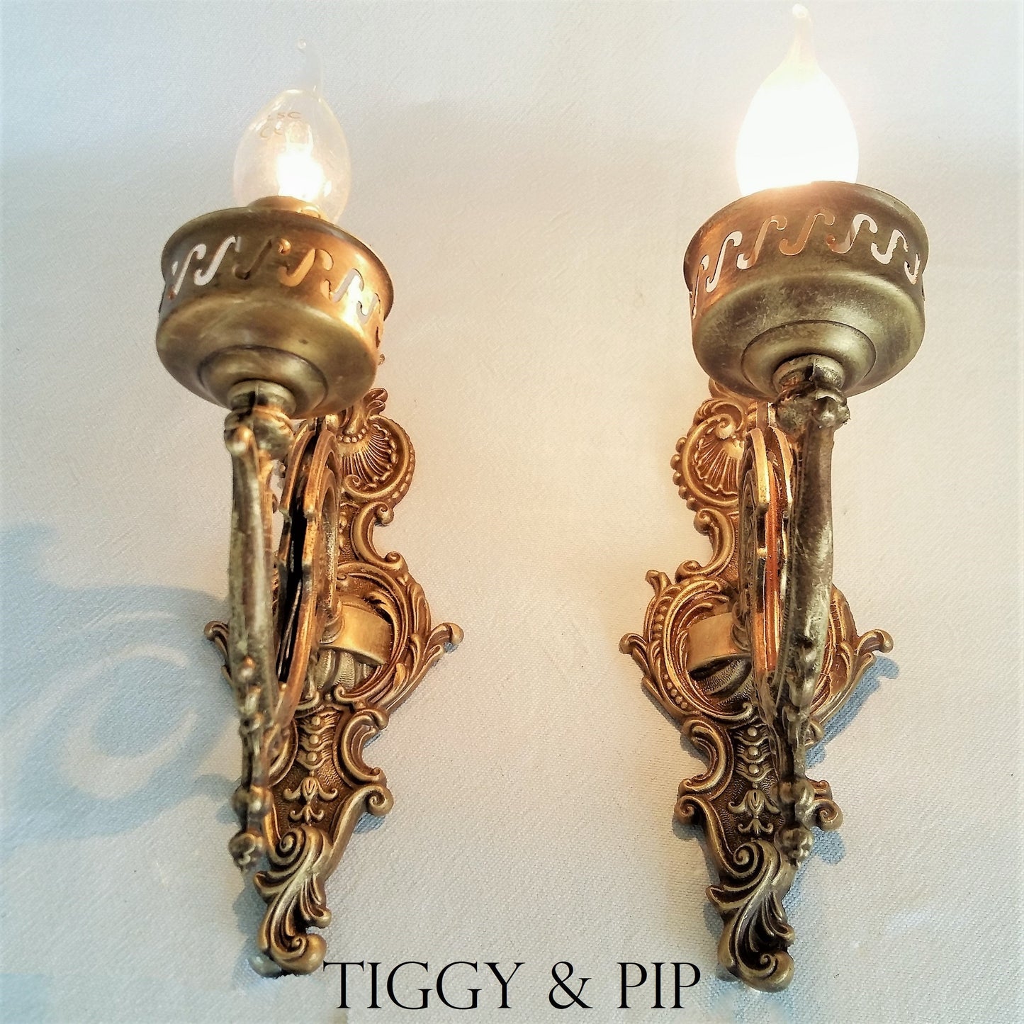 Pair of Ornate Sconces. from Tiggy & Pip - Just €175! Shop now at Tiggy and Pip