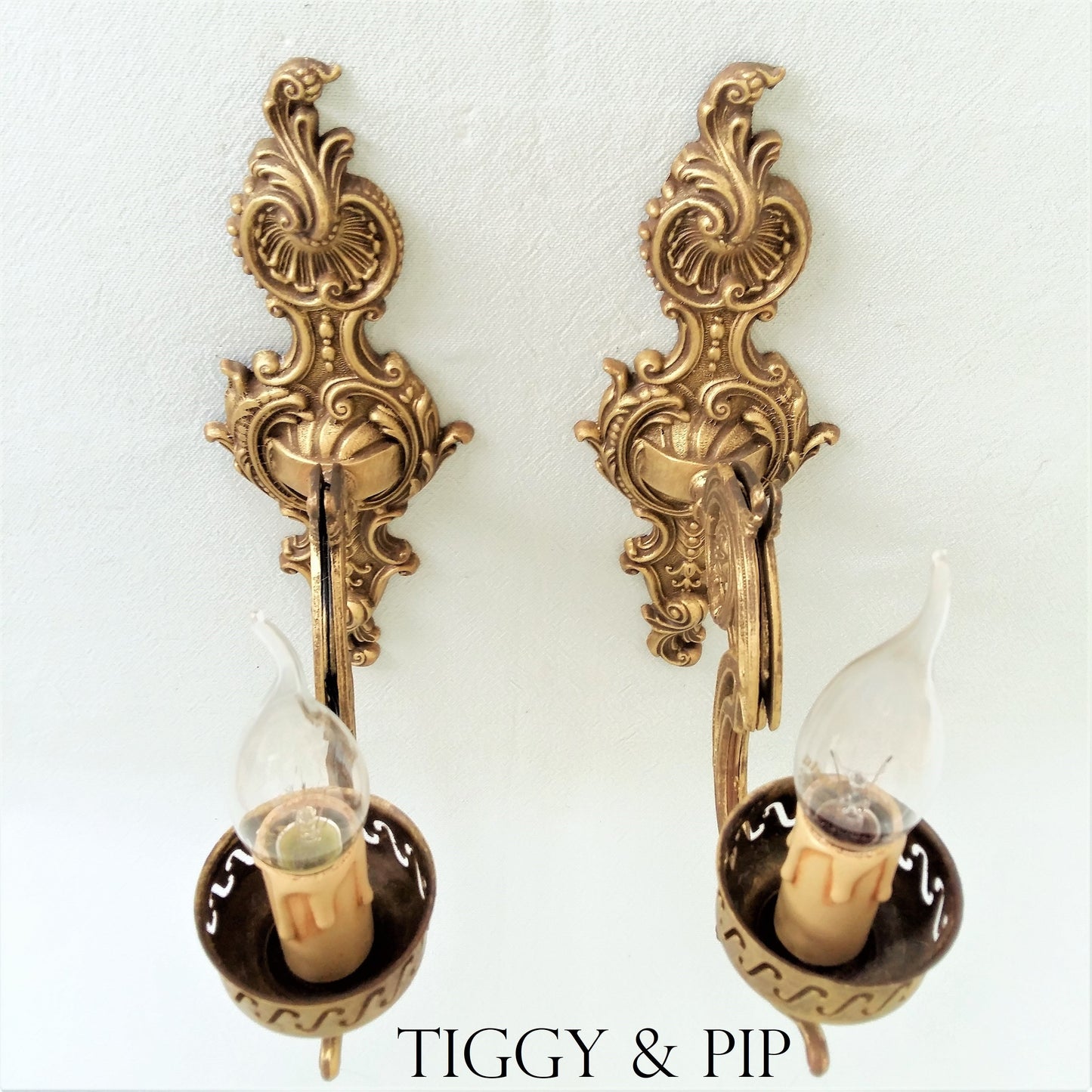 Pair of Ornate Sconces. from Tiggy & Pip - Just €175! Shop now at Tiggy and Pip