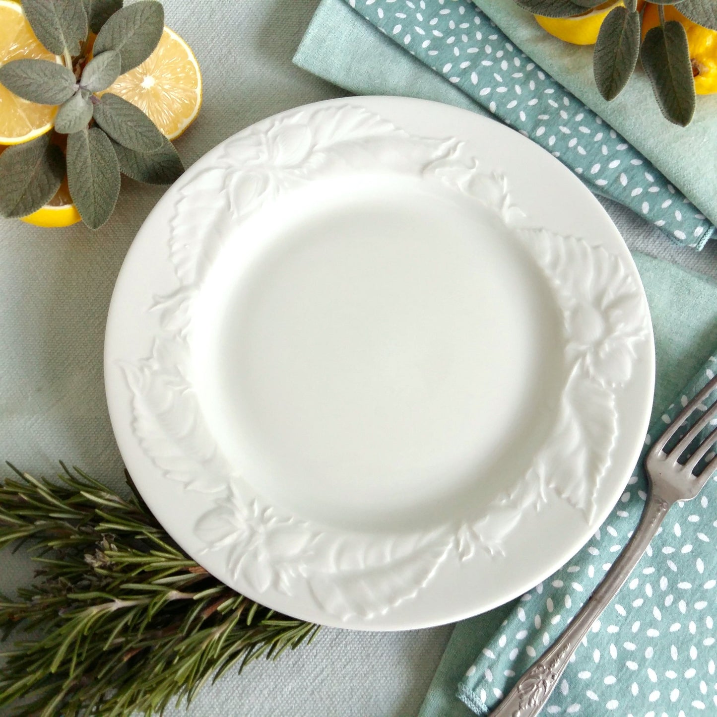 EIGHT Mismatched White Limoges Plates from Tiggy & Pip - Just €199! Shop now at Tiggy and Pip