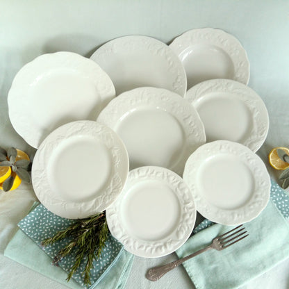 EIGHT Mismatched White Limoges Plates from Tiggy & Pip - Just €199! Shop now at Tiggy and Pip