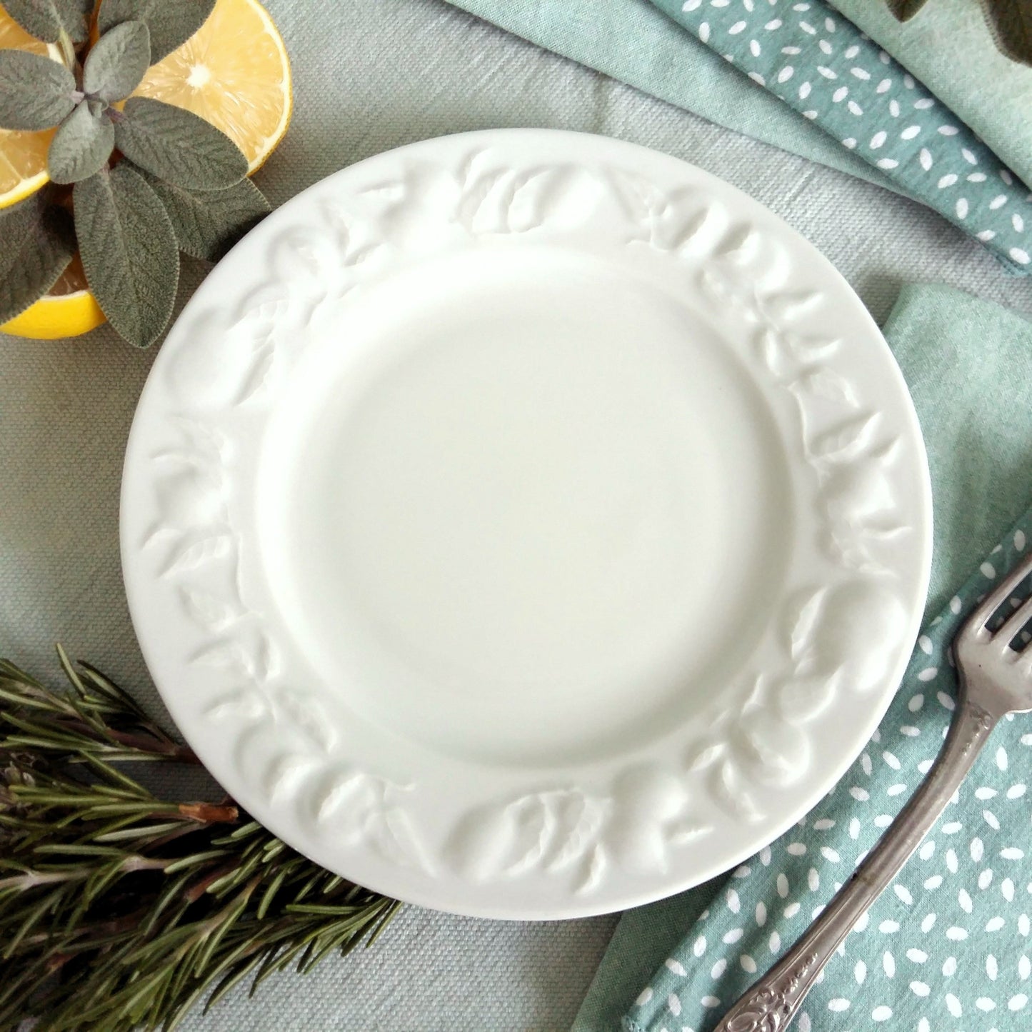 EIGHT Mismatched White Limoges Plates from Tiggy & Pip - Just €199! Shop now at Tiggy and Pip