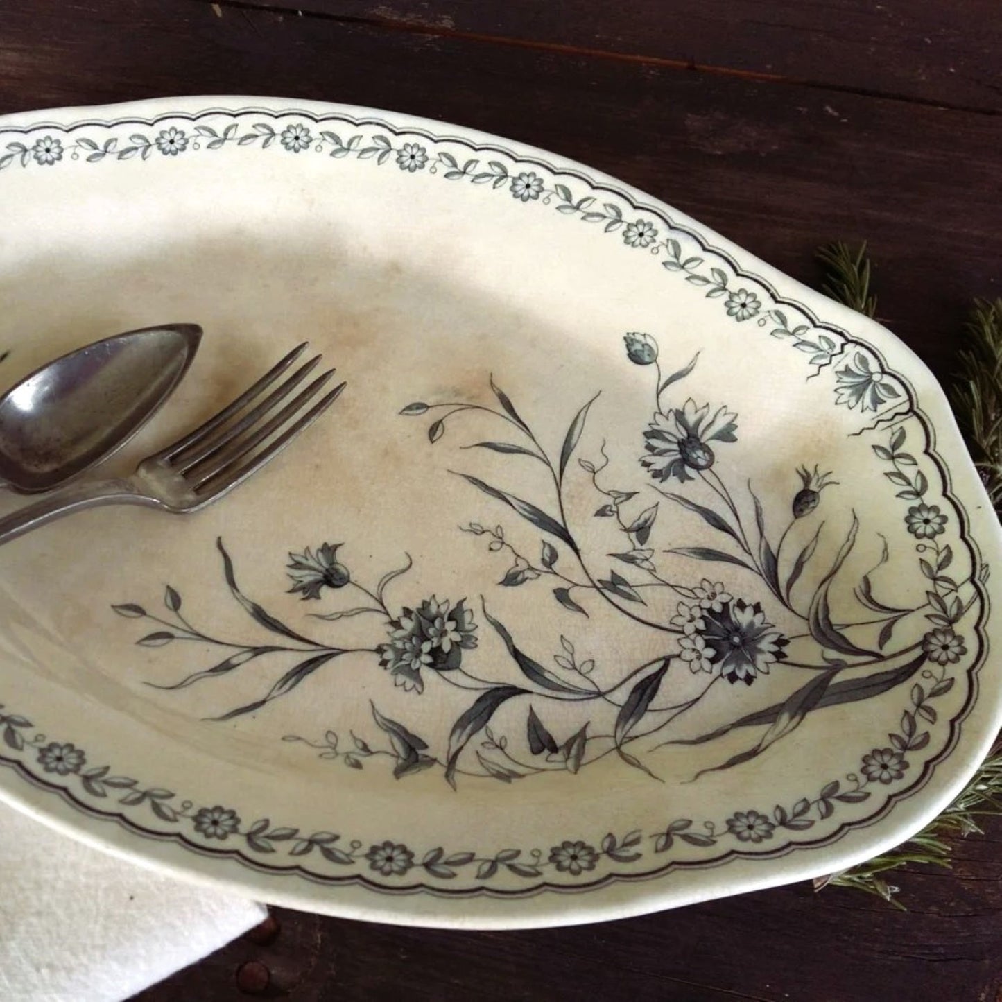 6 Antique 1800s Ironstone Transferware Plates from Tiggy & Pip - Just €220! Shop now at Tiggy and Pip