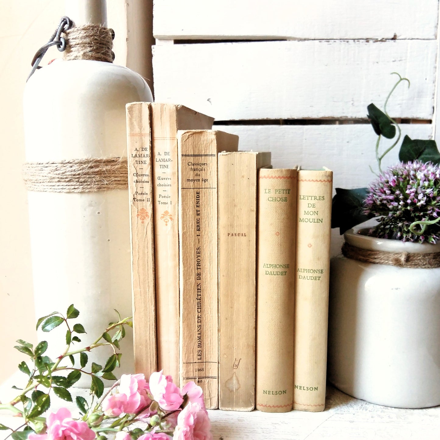 Beige Book Stack of French Classics from Tiggy & Pip - Just €144! Shop now at Tiggy and Pip