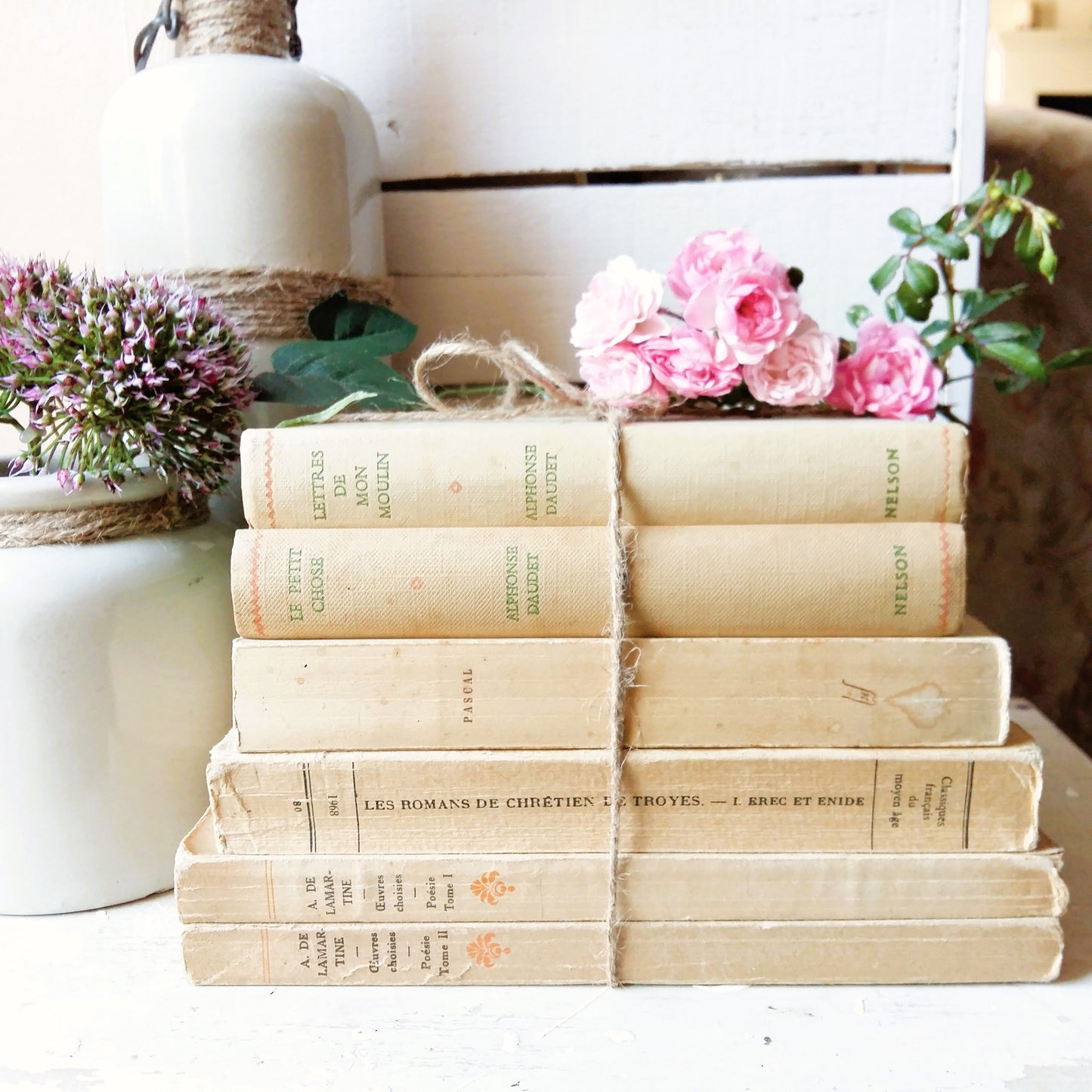 Beige Book Stack of French Classics from Tiggy & Pip - Just €144! Shop now at Tiggy and Pip