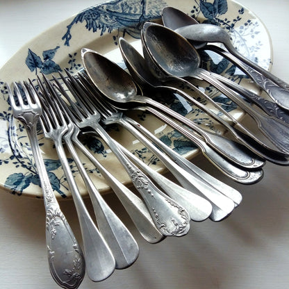 16 Antique Forks & Dessert Spoons from Tiggy & Pip - Just €112! Shop now at Tiggy and Pip