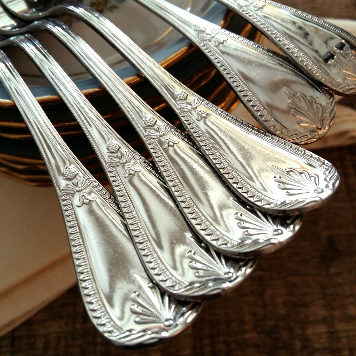 Seven Hallmarked Pastry Forks. Cake Forks from Tiggy & Pip - Just €49! Shop now at Tiggy and Pip