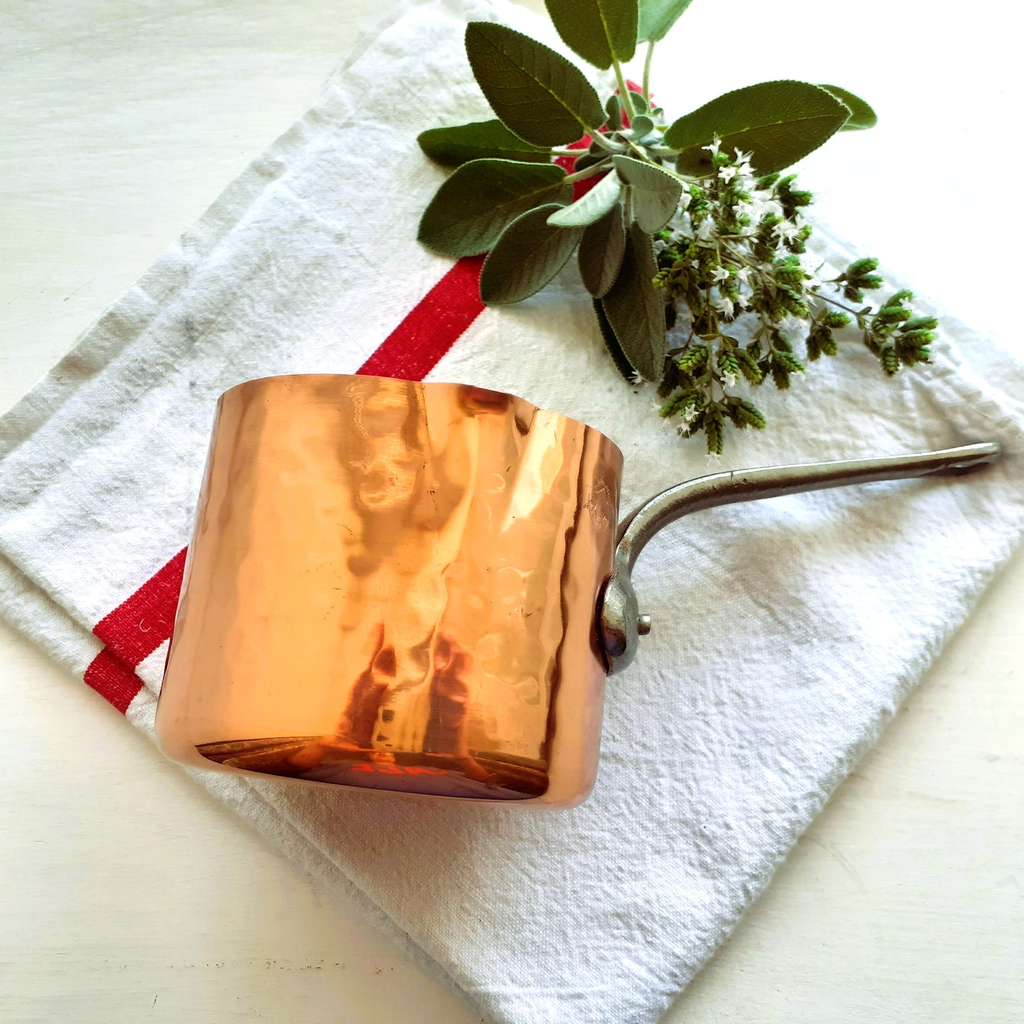 Copper Butter/Chocolate Pan with Pouring Lip from Tiggy & Pip - Just €69! Shop now at Tiggy and Pip