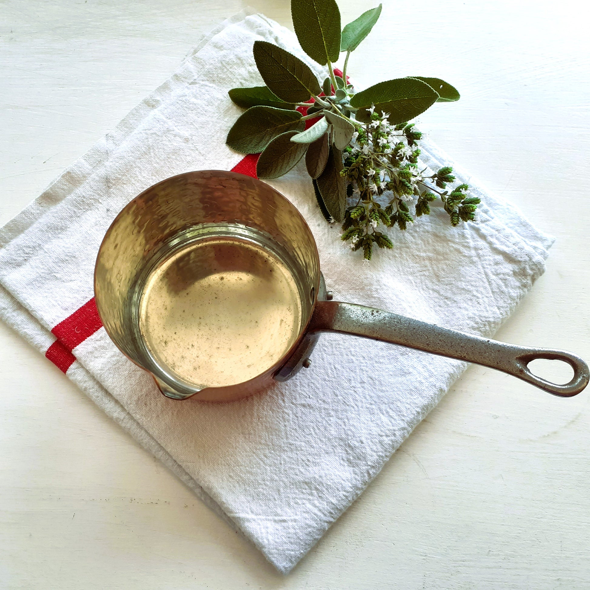 Copper Butter/Chocolate Pan with Pouring Lip from Tiggy & Pip - Just €69! Shop now at Tiggy and Pip