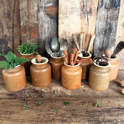 8 Rustic Stoneware Mustard Crocks from Tiggy & Pip - Just €192! Shop now at Tiggy and Pip