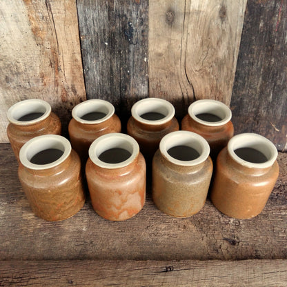 8 Rustic Stoneware Mustard Crocks from Tiggy & Pip - Just €192! Shop now at Tiggy and Pip