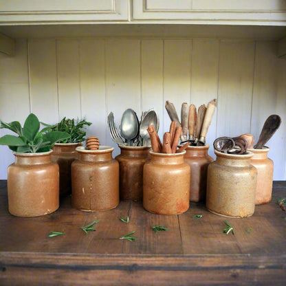 8 Rustic Stoneware Mustard Crocks from Tiggy & Pip - Just €192! Shop now at Tiggy and Pip