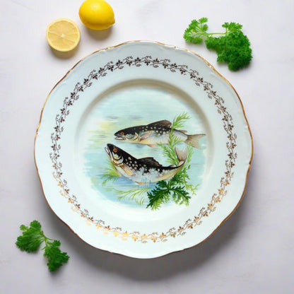 Eight Mix and Match Vintage Fish Plates from Tiggy and Pip - Just €0! Shop now at Tiggy and Pip