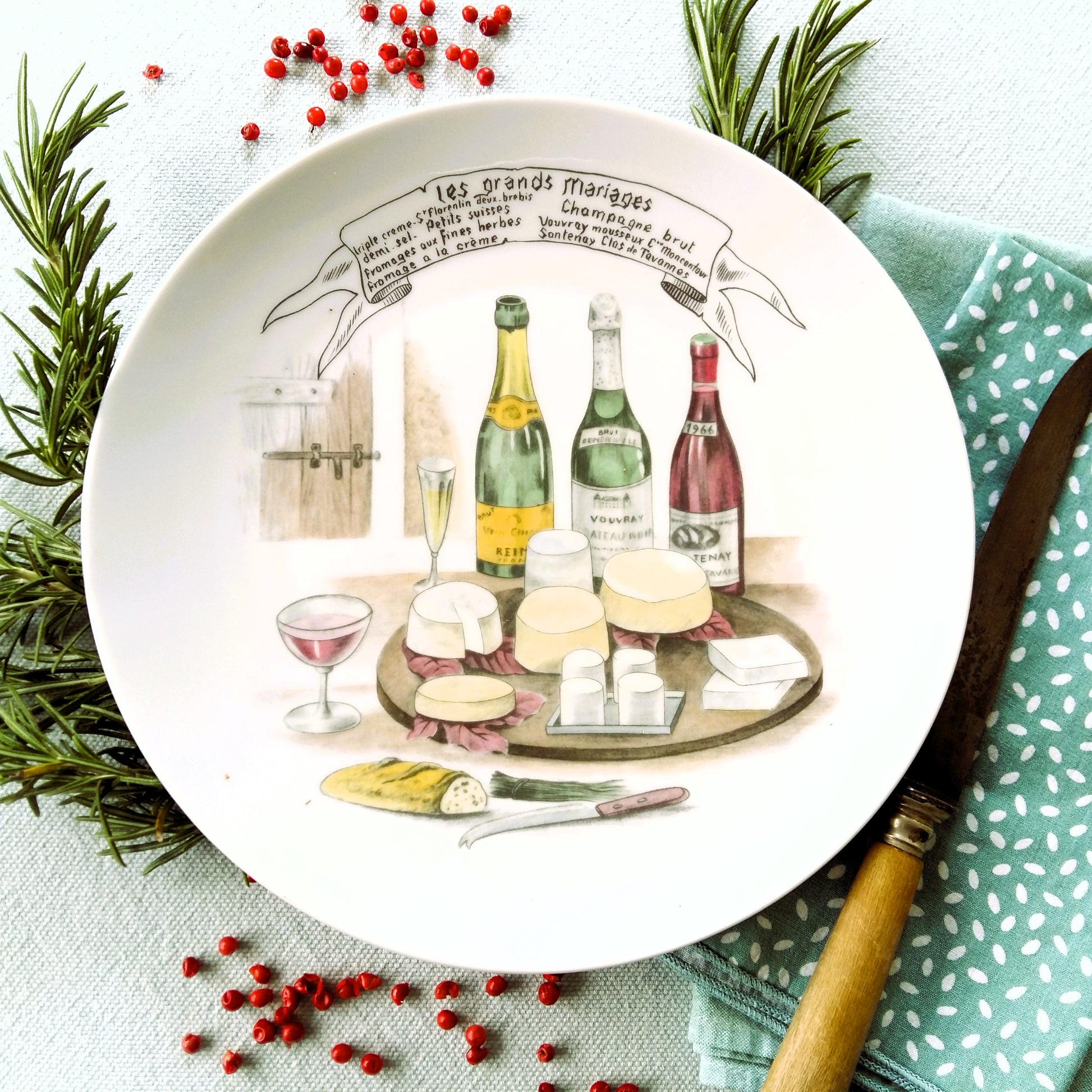 Six French Wine and Cheese Party Plates from Tiggy & Pip - Just €156! Shop now at Tiggy and Pip