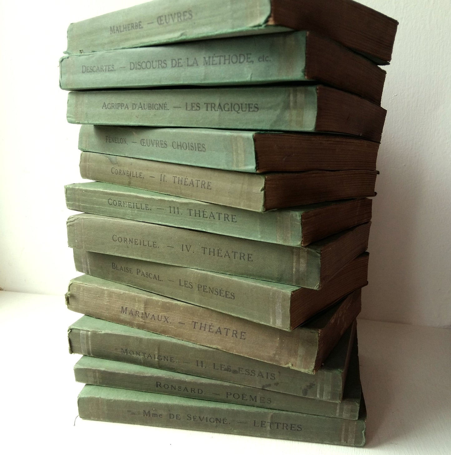 Green Book Stack of Classic French Literature from Tiggy & Pip - Just €180! Shop now at Tiggy and Pip