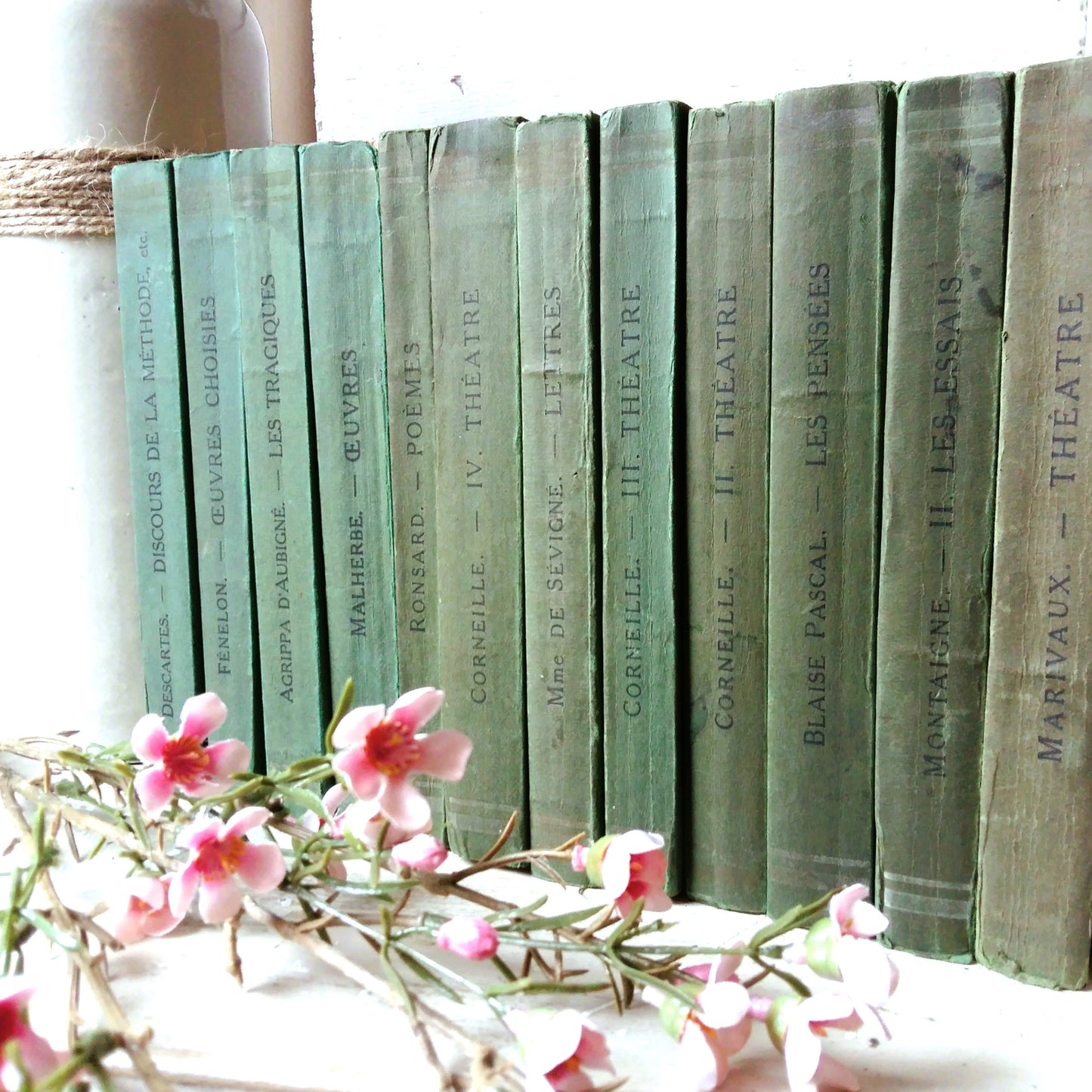 Green Book Stack of Classic French Literature from Tiggy & Pip - Just €180! Shop now at Tiggy and Pip