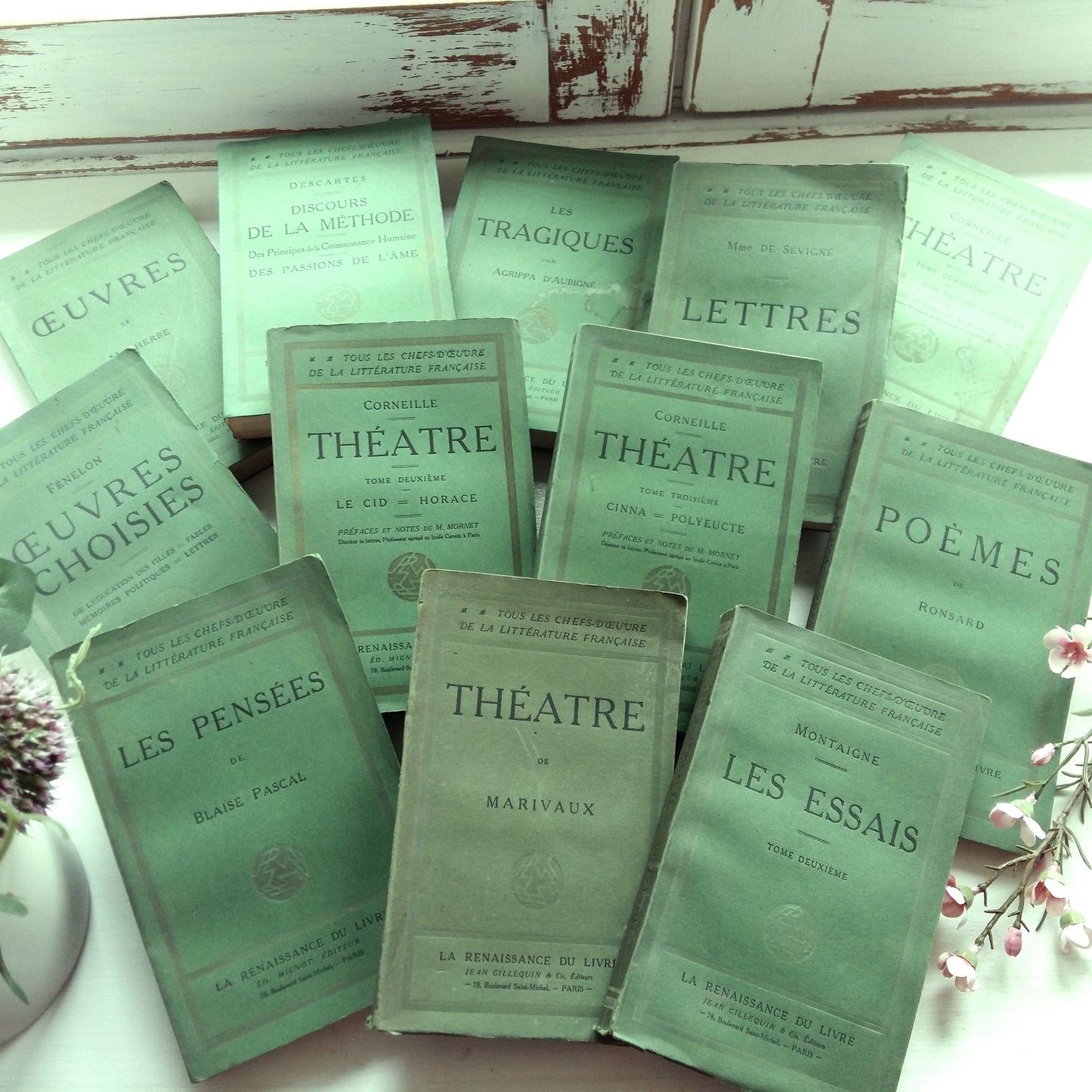 Green Book Stack of Classic French Literature from Tiggy & Pip - Just €180! Shop now at Tiggy and Pip