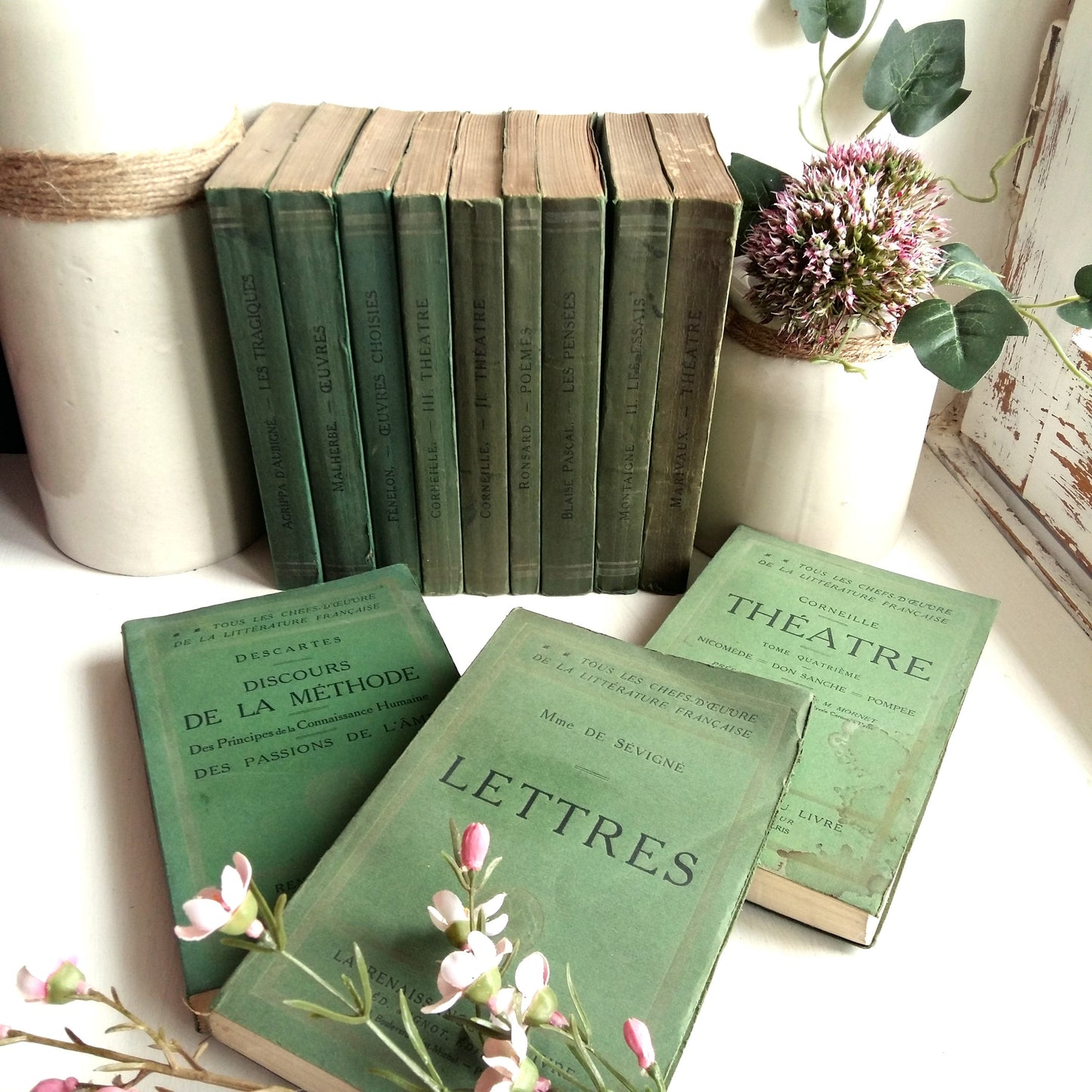Green Book Stack of Classic French Literature from Tiggy & Pip - Just €180! Shop now at Tiggy and Pip