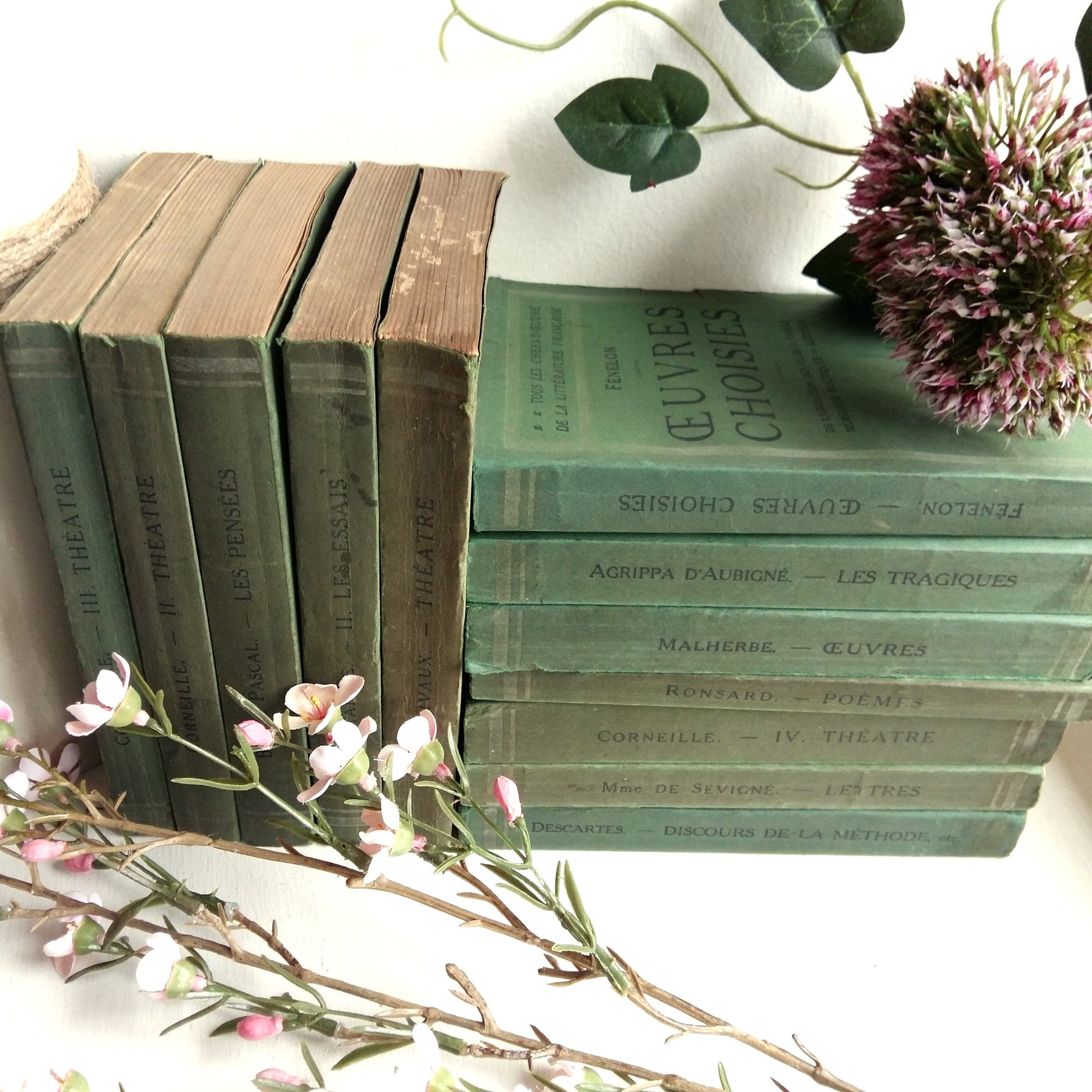 Green Book Stack of Classic French Literature from Tiggy & Pip - Just €180! Shop now at Tiggy and Pip