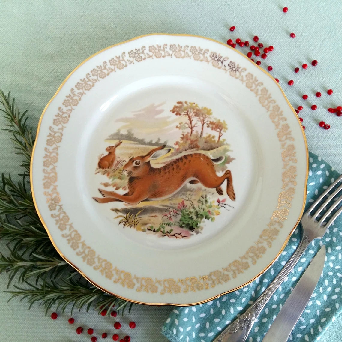 Six Game Hunting Dinner Plates from Tiggy & Pip - Just €168! Shop now at Tiggy and Pip