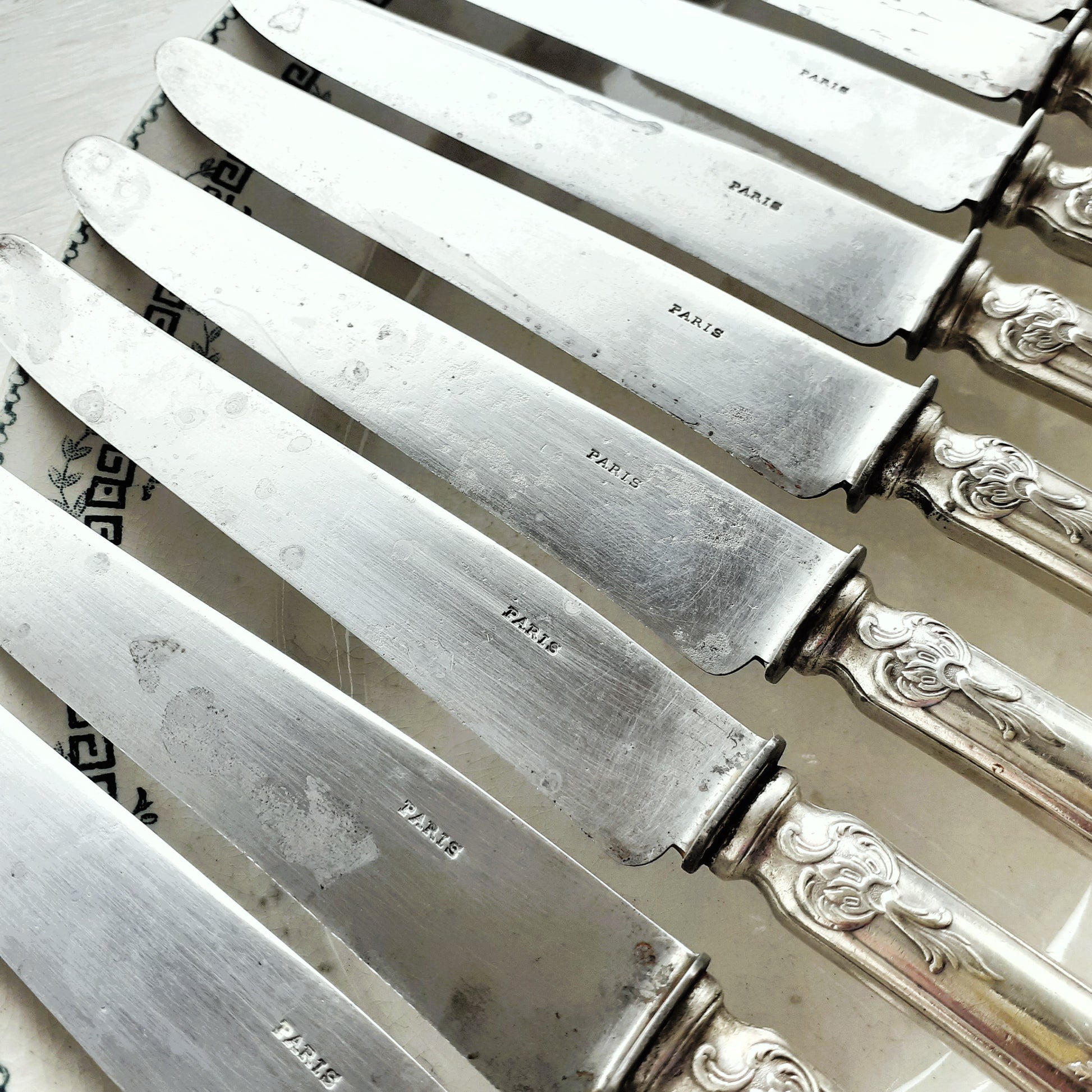 Twelve antique knives, stamped PARIS from Tiggy & Pip - Just €120! Shop now at Tiggy and Pip