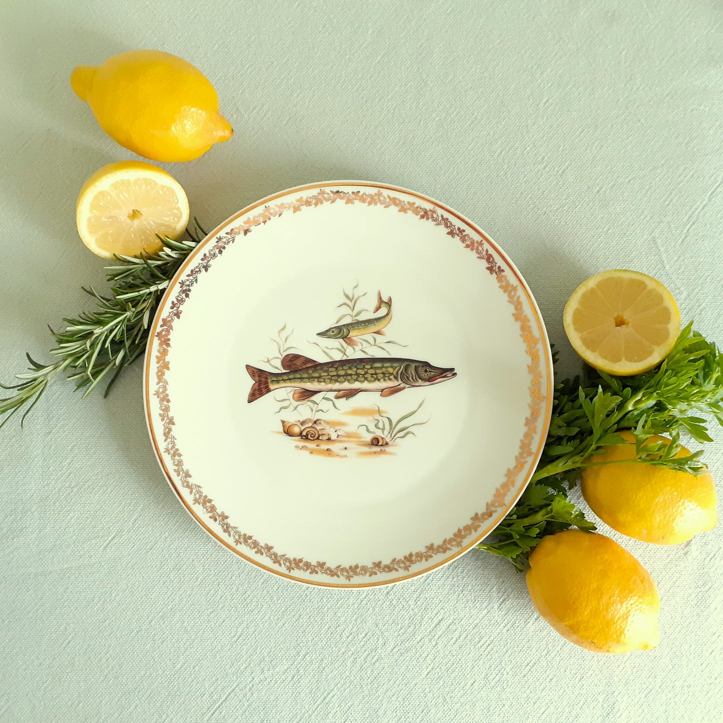 EIGHT Limoges Fish Plates and Platter from Tiggy & Pip - Just €225! Shop now at Tiggy and Pip